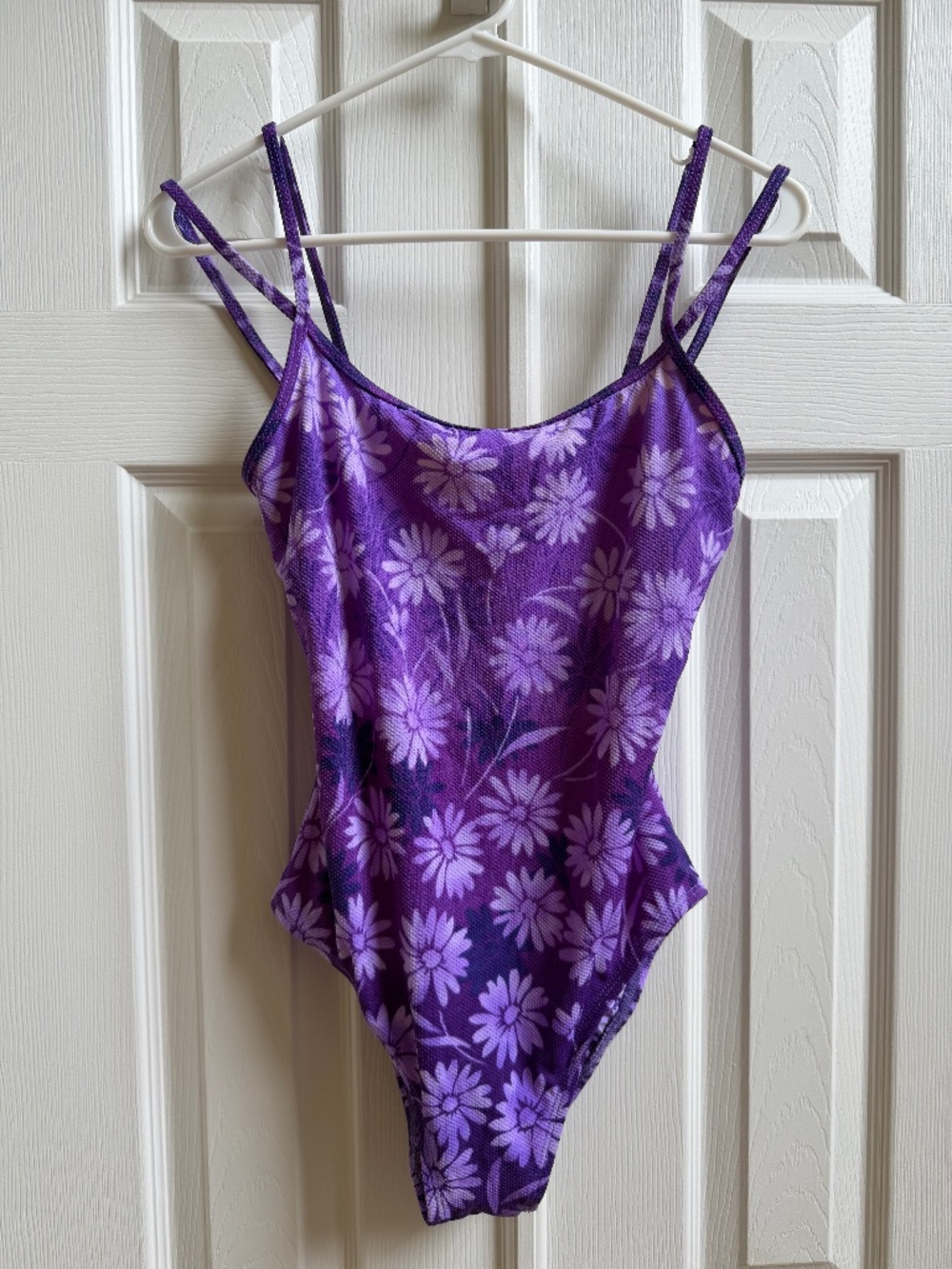 Vintage Liz Claiborne Purple Floral One Piece Swimsuit Size 10 NWT